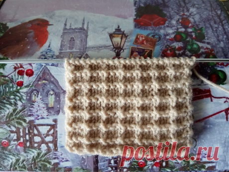 Простой плотный узор спицами. | Lady knits | Яндекс Дзен