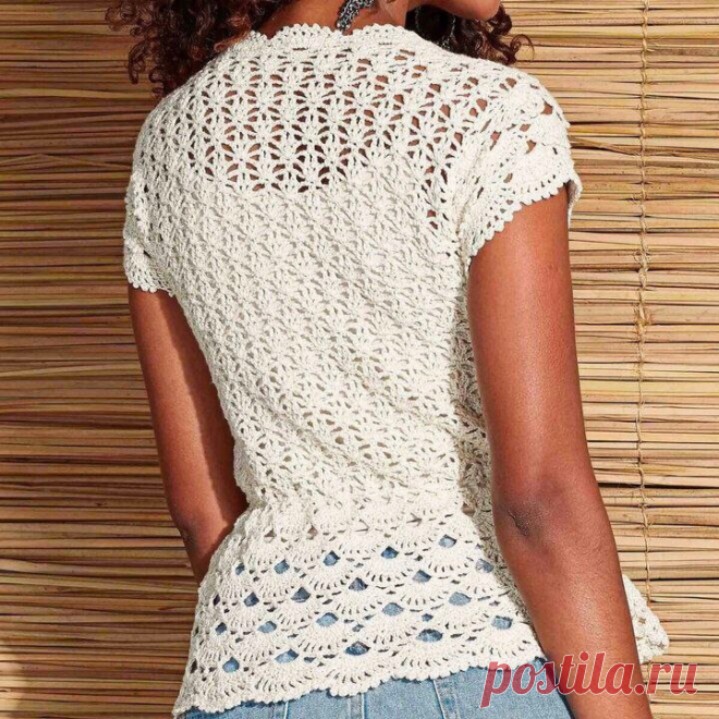 12 летних блузок крючком со схемами - Успей обновить гардероб до конца лета | Вязание крючком | Дзен