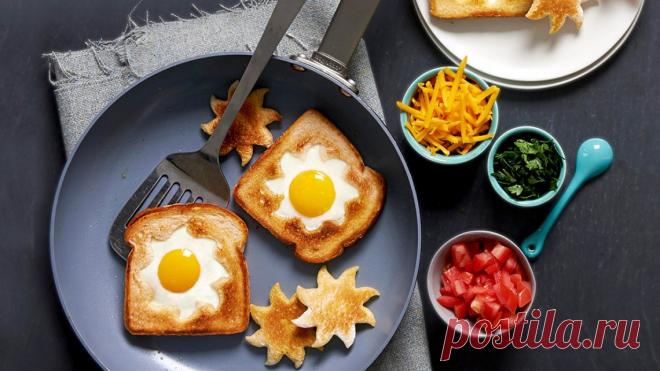 Тост с беконом яйцом и помидорами | О вкусной еде