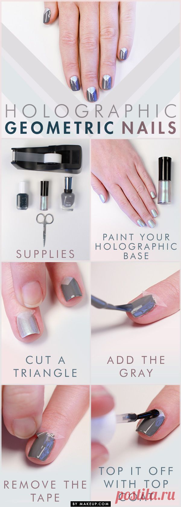 Tuesday Tutorial: Holographic and Gray Manicure