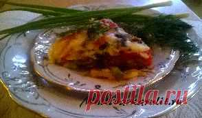 Овощи под сыром, запеченные слоями в мультиварке