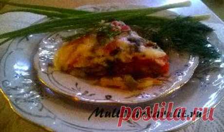 Овощи под сыром, запеченные слоями в мультиварке