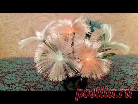 Цветы из распущенных атласных лент , быстро и просто/ How to make DIY flower reeds with ribbon