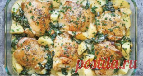 Курица с картофелем, запеченная в болгарском соусе Блюдо быстро готовится и не требует от вас постоянного присутствия.