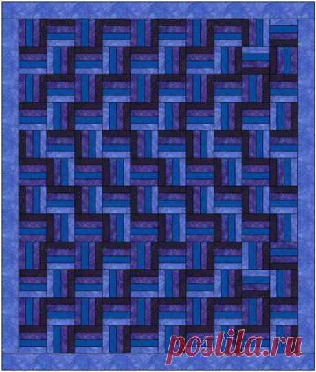 Пэчворк в сине-голубом цвете