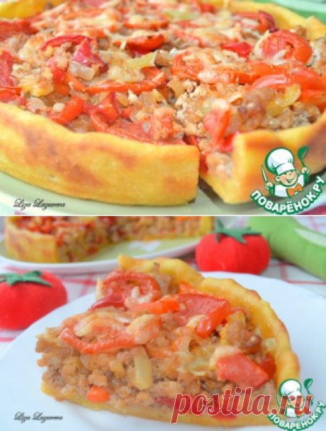 Деревенский пирог из картофельного теста с мясом и овощами - кулинарный рецепт