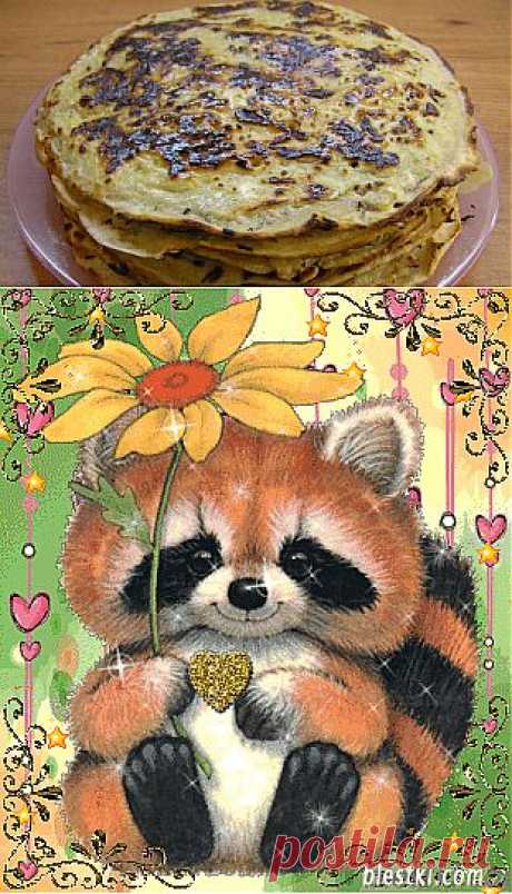 (+1) - Сырные блины с луковым припёком - Видеорецепт | Любимые рецепты