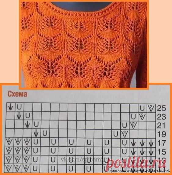 Узор спицами 