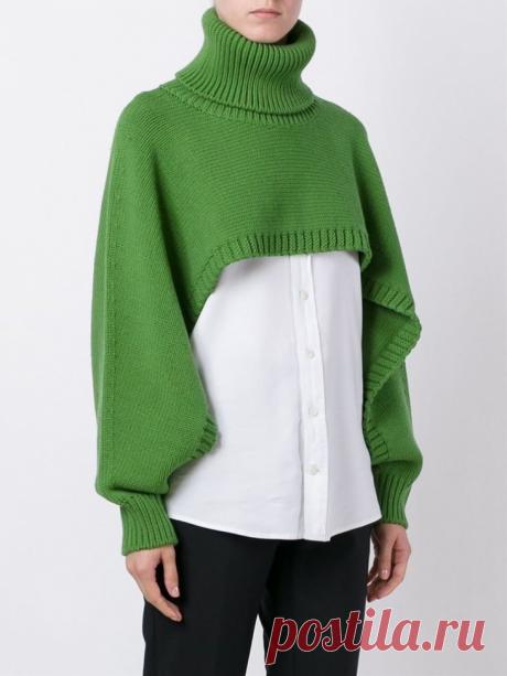 Полусвитер. Если шерсти мало — можно связать модную новинку сезона 2021-2022!