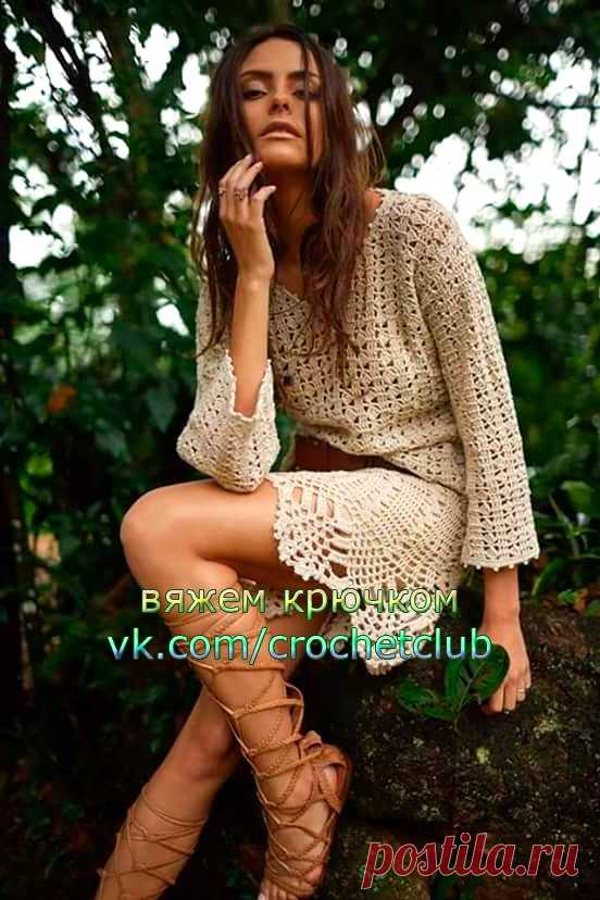 #туника@crochetclub #платье@crochetclub #схемы@crochetclub