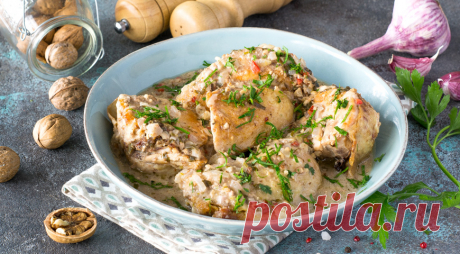 Сациви из домашней курицы, пошаговый рецепт с фото