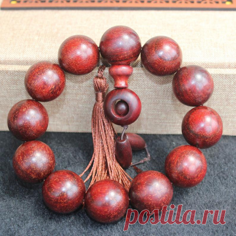 Rosewood Wood Beads Bracelet Men's Wine Red Wood | Etsy