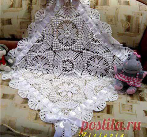 Схема квадратного мотива для детского покрывала. Схема.