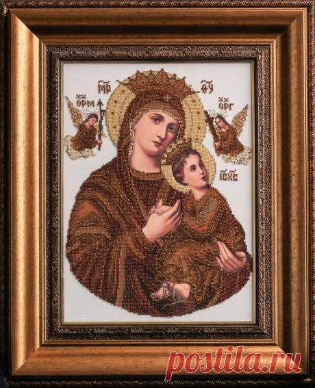 Икона Пресвятой Богородицы &quot;Неустанной помощи&quot; (&quot;Страстная&quot;) | biser.info - всё о бисере и бисерном творчестве