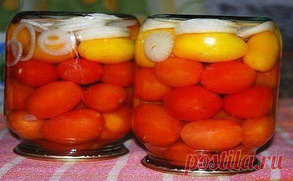 Помидоры с луком и лимонной кислотой. Новый, необычный рецепт. Легко и быстро готовить! Очень вкусно! Рецепт под фото. Ставьте 