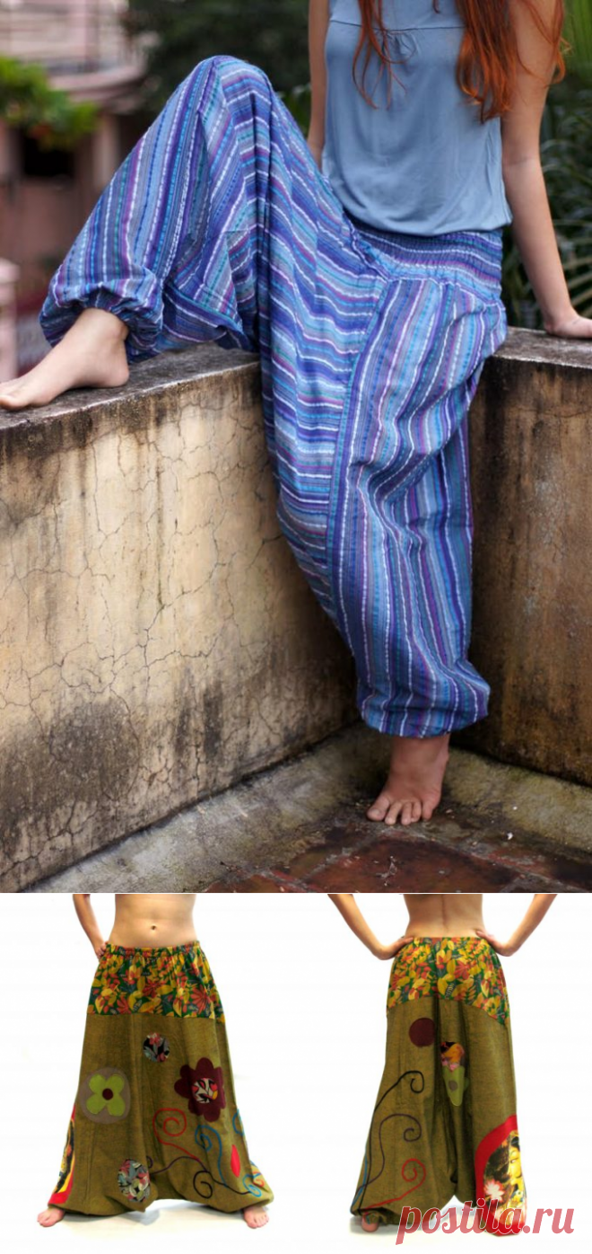 Женские шаровары своими руками: выкройка эксклюзивных брюк