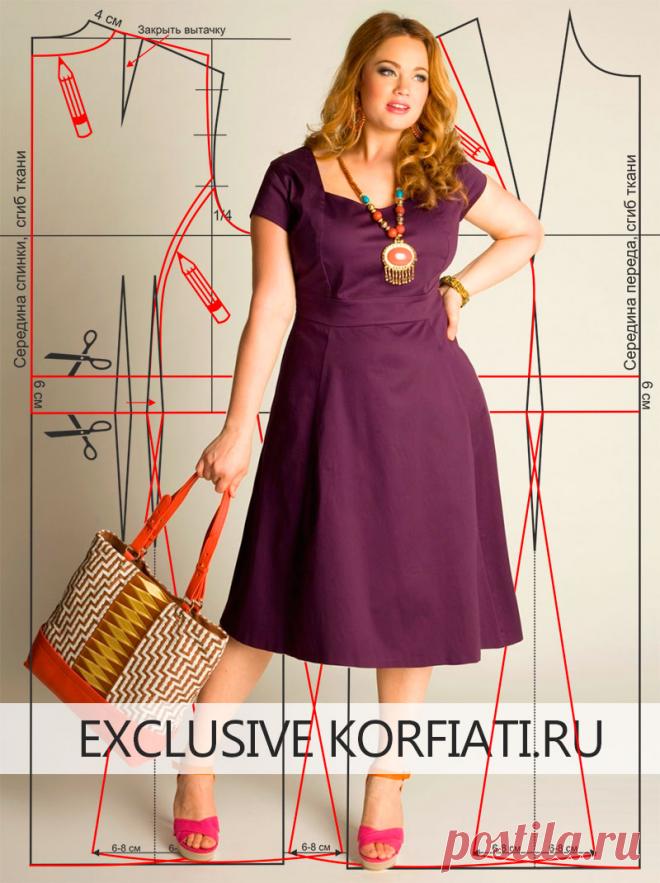 Выкройка платья большого размера от Анастасии Корфиати