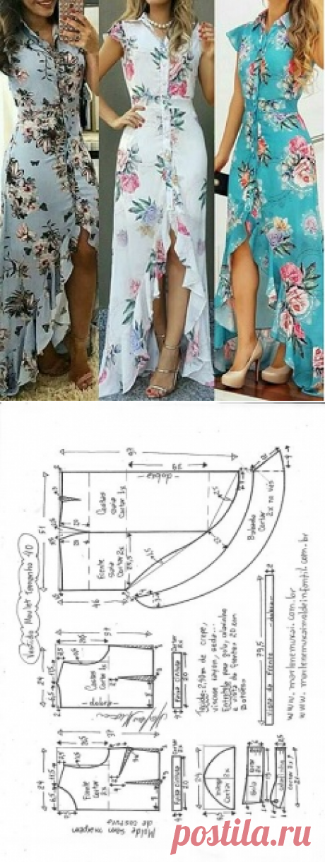 Vestido moulet com babado | DIY - molde, corte e costura - Marlene Mukai