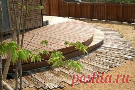 Садовые дорожки из дерева: 100 красивых фото