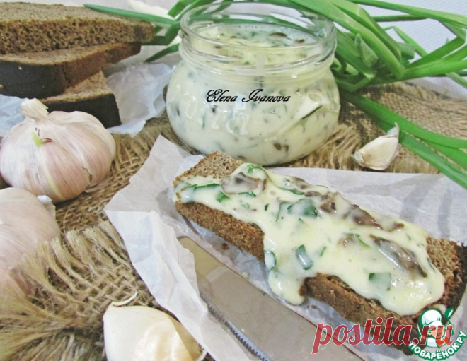 Плавленый сыр с грибами и зеленью – кулинарный рецепт