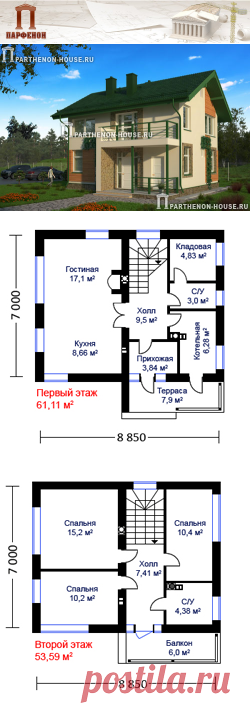 Проект небольшого дома из газобетона ЯК 100-8-1

Площадь застройки: 80,00 кв.м.
Площадь общая помещений: 100,80 кв.м.
Площадь жилая: 53,00 кв.м.
Площадь крыльца: 13,90 кв.м.
Строительный объем: 720,00 куб.м.
Высота 1 этажа: 2,810 м.
Высота 2 этажа: 2,565 м.
Высота дома в коньке от уровня земли: 8,390 м. 

Терраса: да.
Балкон: да.
Тех. помещение-котельная: да.
Кладовая: да.
Камин: да. 

Технология и конструкция: Строительство дома из газобетона.