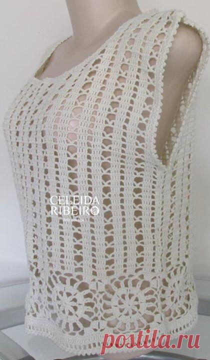 Ажурный топ крючком Конкурс 