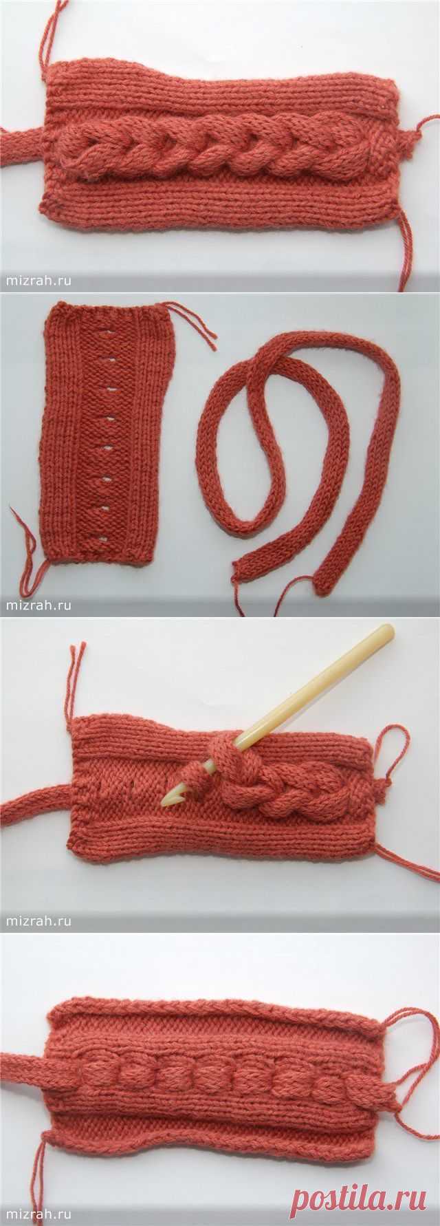 Накладная коса крючком. Мини МК.