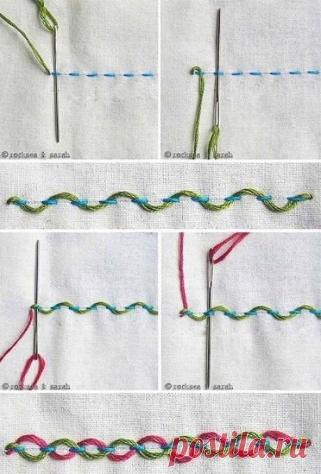 Техника выполнения вышивальных стежков