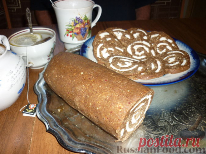 Рецепт: Рулет из печенья с зефиром на RussianFood.com