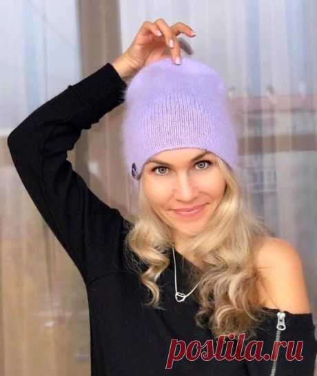 Вяжем шапку-бини по описанию