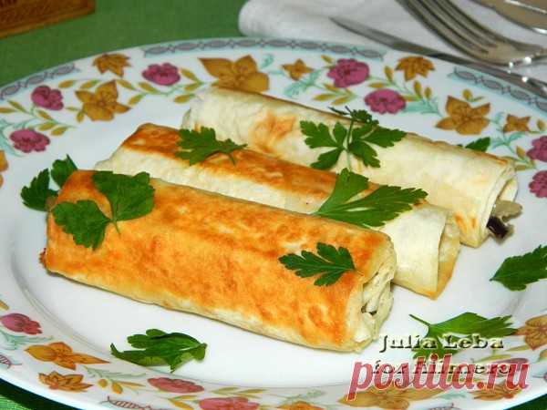 Трубочки-сигары с овощной начинкой