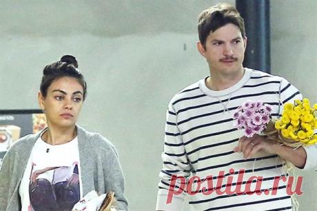 Цветочная романтика: Мила Кунис и Эштон Катчер на прогулке в Лос-Анджелесе ( 4 фото ) | Краше Всех