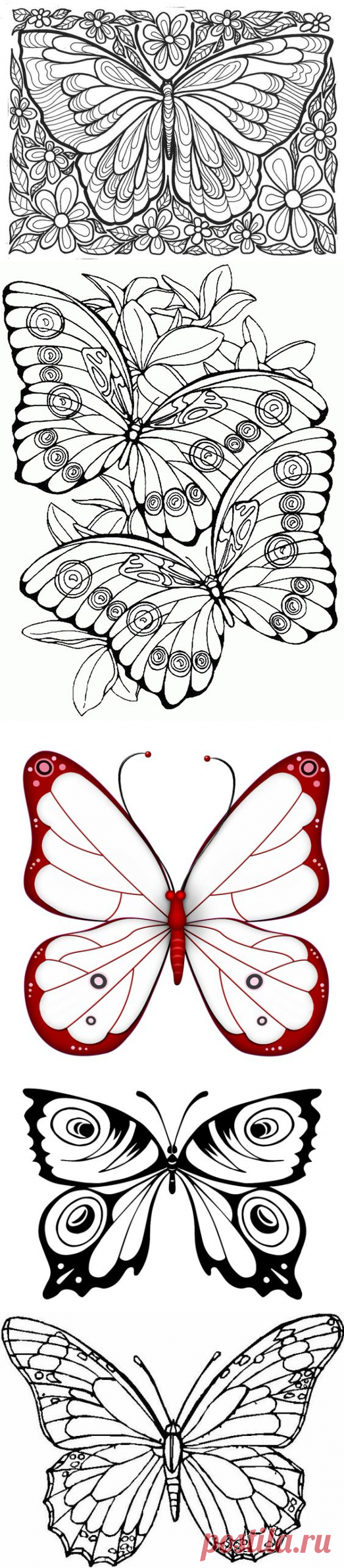 Бабочки.Шаблоны, трафареты