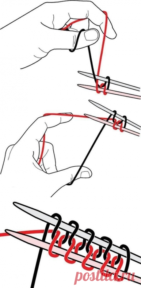 Набор петель , при котором край изделия как промышленный