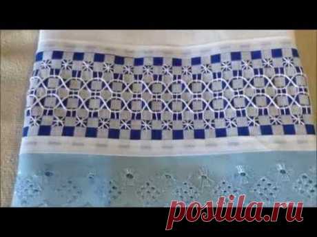 VIDEO 31 BORDADO NO TECIDO XADREZ #BORDADO XADREZ