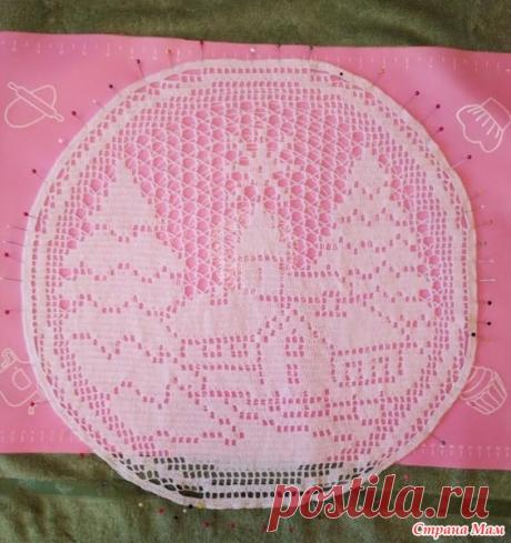 Филейная салфетка к Рождеству - Вязание - Страна Мам