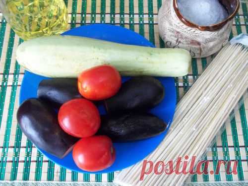 Овощной шашлык в духовке / Простые рецепты
