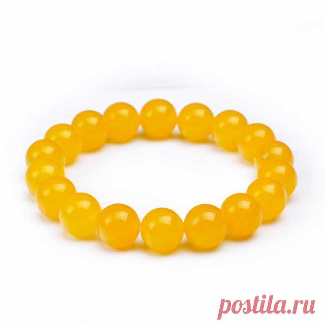 Yellow Jade 8mm Beaded Bracelet Gemstone Bracelet-Stretch | Etsy