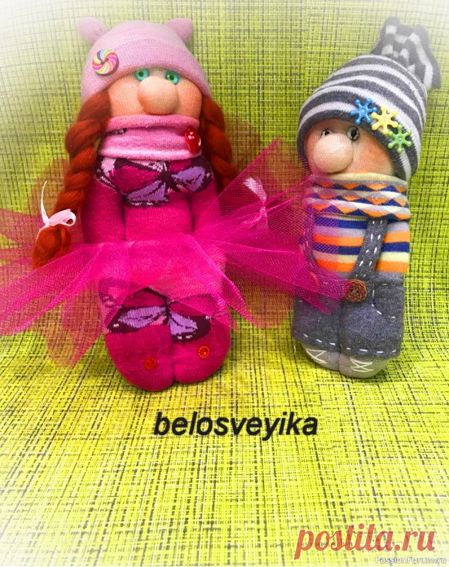 Куклы из носков | Разнообразные игрушки ручной работы