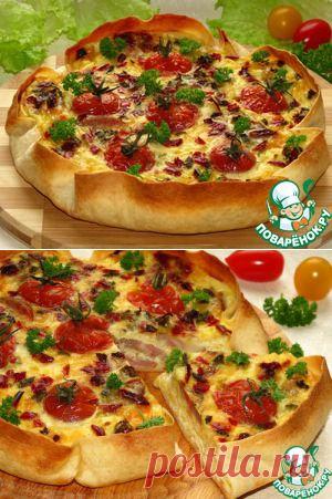 Ленивый "киш" с кабачком и свиной шейкой - кулинарный рецепт