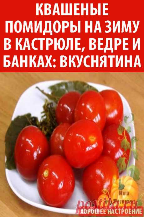 Квашеные помидоры на зиму в кастрюле, ведре и банках: вкуснятина