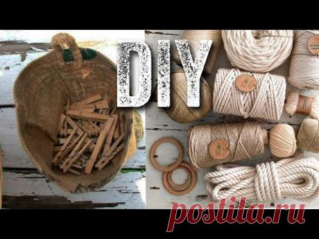 🔊 КРАСОТА из ДЖУТА (каната, веревки) и доступных материалов своими руками. Jute craft ideas easy.👍