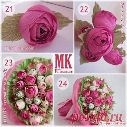 Розочки из гофры и конфет