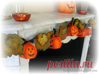 crafticious: Pumpkin Treat Box Garland - Tutorial & Free Templates