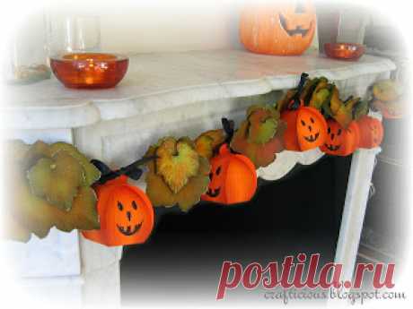 crafticious: Pumpkin Treat Box Garland - Tutorial &amp; Free Templates