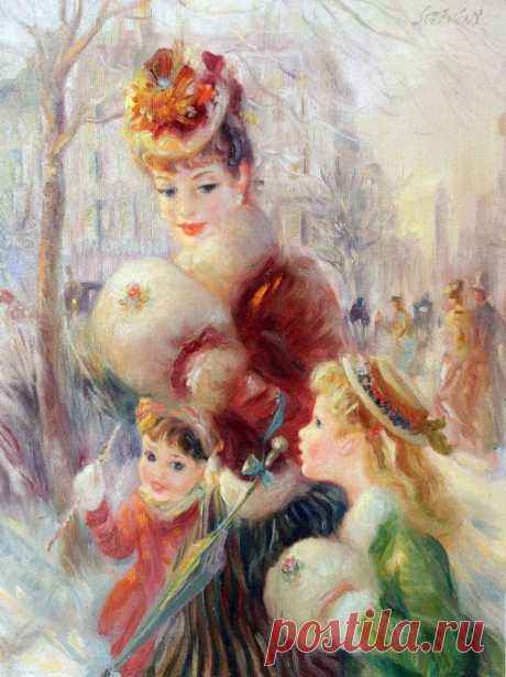 КРАСИВОЙ ЖЕНЩИНЫ ПОРТРЕТ. Художник Фредерик Джон Ллойд Стревенс
