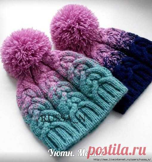 #вязаные_аксессуары@modnoe.vyazanie
Шапочка. Схема.