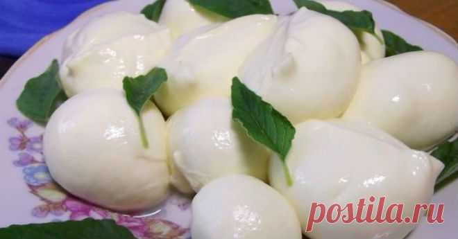 Домашняя моцарелла. Вкуснее магазинной а готовится за пол часа! - Готовим вкусно!