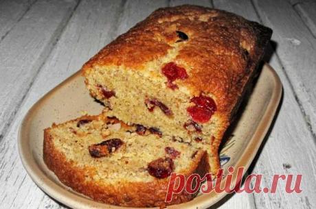 Миндальный кекс с клюквой — ✎