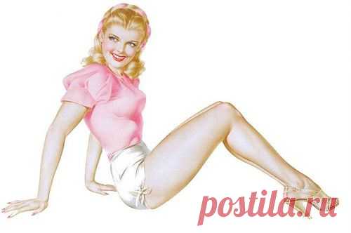 Classic Pin-Up Art -14 декупажных карт.